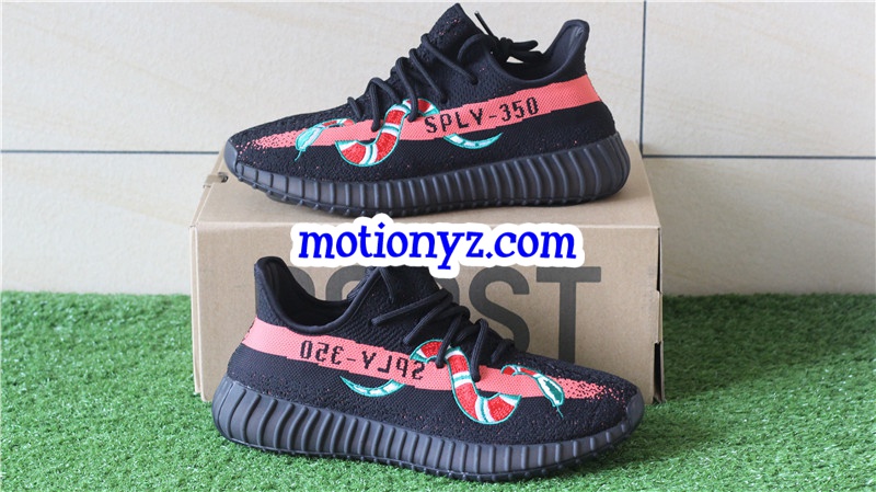 Yeezy Boost 350 V2 Snakes Black Red